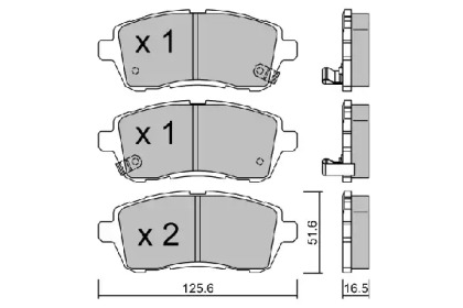 Комплект тормозных колодок (AISIN: BPMZ-1002)